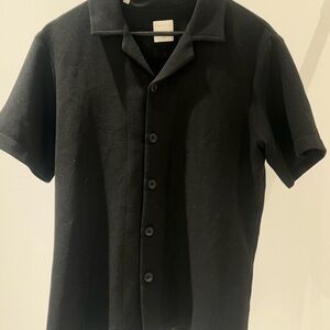 Sandro Black Casual Button Down Shirt